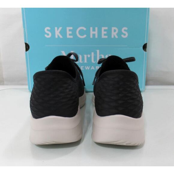 Skechers Martha Ultra Flex 3 Day Light Hands Free Slip In Sneakers Black Size 10 - Picture 6 of 9